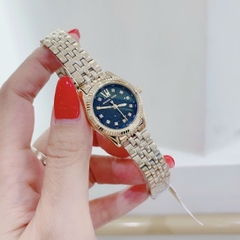 Michael Kors Lexington |Nữ Giới |Vàng Gold |Mặt Xanh |Dây Kim Loại |Máy Pin |Size Nhỏ 26mm