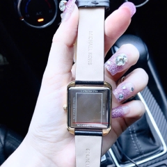 Michael Kors Mặt Vuông Đính Đá |Nữ Giới |Chronograph |Dây Da Đen |Máy Pin (Quartz) |Size 32x32mm