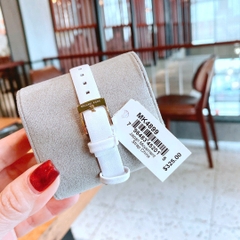 Micheal Kors Mini Darrington |Nữ Giới |Mặt Vuông |Vàng Gold |Dây Da Trắng |Máy Pin (Quartz) |Size 15mm