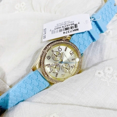 Michael Kors Mini Pilot |Nữ Giới |Vàng Gold |Dây Silicone Xanh Da Trời |Máy Pin (Quartz) |Size 36mm