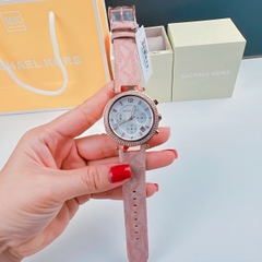 Michael Kors Parker Chronograph |Nữ Giới |Dây Da Hồng |Rose Gold |Máy Pin |Size Lớn 39mm
