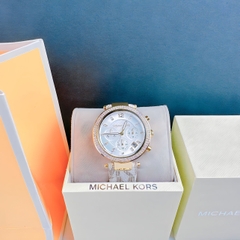 Michael Kors Parker Chronograph |Nữ Giới |Dây Da MK |Vàng Gold |Máy Pin |Size Lớn 39mm