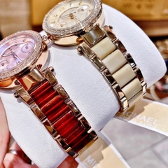 Michael Kors Parker Mini |Nữ Giới |Dây Kim Loại Mix Acetate Vàng |Máy Pin (Quartz) |Size 33mm