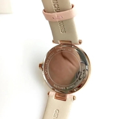 Michael Kors Parker Mini |Nữ Giới |Đính Đá |Dây Da Hồng |Máy Pin (Quartz) |Size 33mm