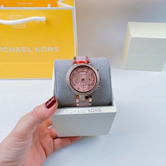 Michael Kors Parker |Nữ Giới |Mặt Màu Hồng |Dây Kim Loại Rose Gold Mix Acetate |Máy Pin (Quartz) |Size 38mm