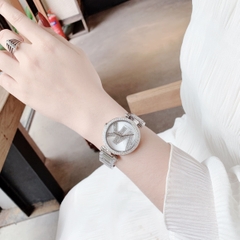 Michael Kors Parker |Nữ Giới |Trắng Silver |Đính Đá MK |Dây Kim Loại |Máy Pin |Size Lớn 39mm