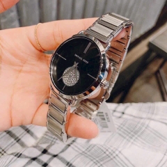 Michael Kors Portia |Nữ Giới |Mặt Đen |Dây Kim Loại Silver |Máy Pin (Quartz) |Size 37mm