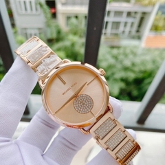 Michael Kors Portia |Nữ Giới |Rose Gold |Đính Đá |Dây Kim Loại |Máy Pin |Size Lớn 36mm