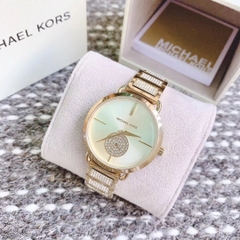 Michael Kors Portia |Nữ Giới |Vàng Gold |Đính Đá |Dây Kim Loại |Máy Pin |Size Lớn 36mm