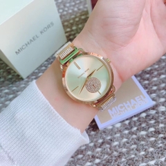 Michael Kors Portia |Nữ Giới |Vàng Gold |Đính Đá |Dây Kim Loại |Máy Pin |Size Lớn 36mm