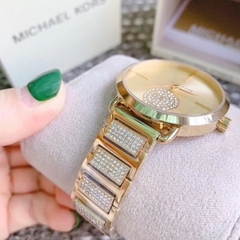 Michael Kors Portia |Nữ Giới |Vàng Gold |Đính Đá |Dây Kim Loại |Máy Pin |Size Lớn 36mm
