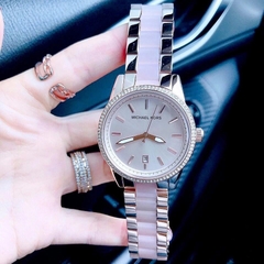 Michael Kors Ritz |Nữ Giới |Rose Gold |Dây Acetate Hồng |Máy Pin (Quartz) |Size Lớn 37mm