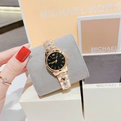 Michael Kors Runway Mercer |Nữ Giới |Mặt Đen |Dây Kim Loại |Máy Pin |Size Nhỏ 28mm