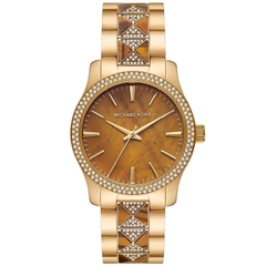 Michael Kors Runway |Nữ Giới |Mặt Nâu |Dây Kim Loại Vàng Gold |Máy Pin (Quartz) |Size 38mm