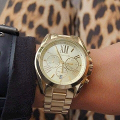 Michael Kors Bradshaw |Nam Giới |Mặt Tròn |Dây Kim Loại Vàng Gold |Máy Pin (Quartz) |Size 42mm
