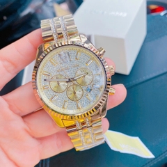 Michael Kors Lexington |Nam Giới |Mặt Full Đá |Dây Kim Loại Vàng Gold |Máy Pin (Quartz) |Size 44mm