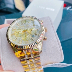 Michael Kors Lexington |Nam Giới |Mặt Full Đá |Dây Kim Loại Vàng Gold |Máy Pin (Quartz) |Size 44mm