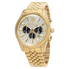 Michael Kors Lexington |Nam Giới |Mặt Full Đá |Vàng Gold |Dây Kim Loại |Máy Pin (Quartz) |Size 44mm