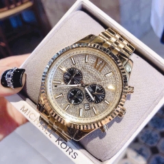 Michael Kors Lexington |Nam Giới |Mặt Full Đá |Vàng Gold |Dây Kim Loại |Máy Pin (Quartz) |Size 44mm