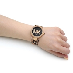 Michael Kors Parker |Nữ Giới |Mặt Đen |Dây Da Beo |Máy Pin (Quartz) |Size 39mm