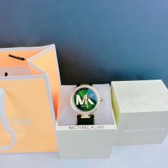 Michael Kors Parker |Nữ Giới |Mặt Đính Đá |Dây Da Xanh Lá |Máy Pin (Quartz) |Size 39mm