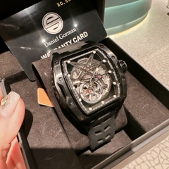 Daniel Gorman Mặt Oval |Nam Giới |Dây Silicone Đen |Máy Cơ (Automatic) |Size Lớn 45x53mm