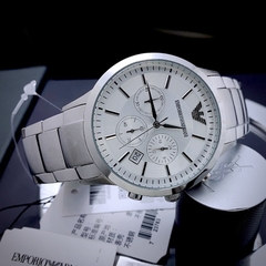 Emporio Armani Mặt Tròn |Mặt Trắng |Nam Giới |Dây Kim Loại |Máy Pin (Quartz) |Size 42mm