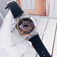 Hanboro Silicone Trong Suốt |Nam Giới |Mặt Lục Giác |Máy Cơ (Automatic) |Size 42mm
