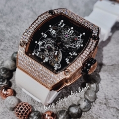 Hanboro Dây Silicone |Rose Gold |Nam Giới |Mặt Oval |Máy Cơ (Automatic) |Size 40x48mm