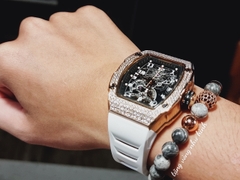 Hanboro Dây Silicone |Rose Gold |Nam Giới |Mặt Oval |Máy Cơ (Automatic) |Size 40x48mm