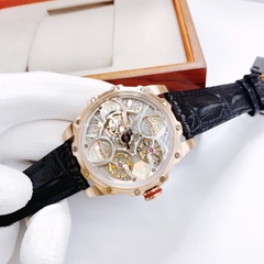 Hanboro Mặt Cỏ 4 Lá |Nam Giới |Dây Da |Full Rose Gold |Máy Cơ (Automatic) |Size 43mm