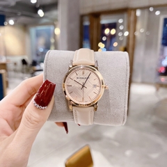 Burberry The City |Nữ Giới |Dây Da Màu Nude |Rose Gold |Máy Pin (Quartz) |Size 34mm