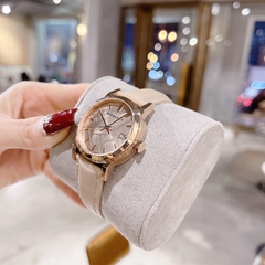 Burberry The City |Nữ Giới |Dây Da Màu Nude |Rose Gold |Máy Pin (Quartz) |Size 34mm