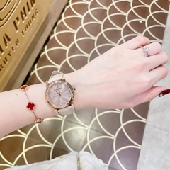 Burberry The City |Nữ Giới |Rose Gold |Đính Đá |Dây Da Nude |Máy Pin (Quartz) |Size 34mm