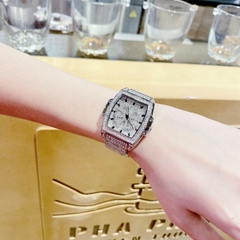 Chopard Mặt Xoay |Nữ Giới |Dây Đính Full Đá |Mặt Chữ Nhật |Máy Pin (Quartz) |Size 34x38mm