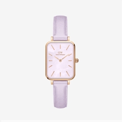 DW MOP Lavender Màu Tím |Nữ Giới |Dây Da |Mặt Chữ Nhật |Máy Pin (Quartz) |Size 20x28mm