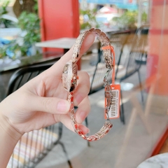 Davena Số La Mã |Nữ Giới |Full Đá Rose Gold |Dây Kim Loại |Máy Pin (Quartz) |Size Nhỏ 30x32mm