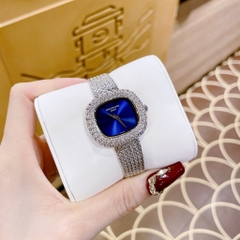 Patek Philippe Mặt Vuông |Nữ giới |Xanh Dương |Dây Lưới Silver |Máy Pin (Quartz) |Size 32mm