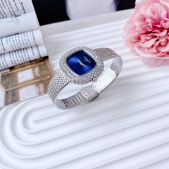 Patek Philippe Mặt Vuông |Nữ giới |Xanh Dương |Dây Lưới Silver |Máy Pin (Quartz) |Size 32mm