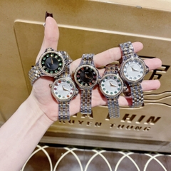 Fendi Crazy Carats |Nữ Giới |Mặt Đen |Dây Kim Loại Demi Vàng |Máy Pin (Quartz) |Size 33mm