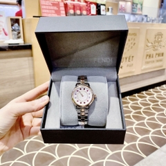 Fendi IShine |Nữ Giới |Mặt Tròn |Đính Diamond Đỏ |Dây Kim Loại Demi Rose |Máy Pin (Quartz) |Size 33mm