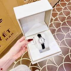 Gucci Diamantissima |Nữ |Mặt Tròn |Đính Đá |Dây Da Đen |Máy Pin (Quartz) |Size 28mm