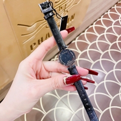 Gucci Diamantissima |Nữ |Mặt Tròn |Đính Đá |Dây Da Đen |Máy Pin (Quartz) |Size 28mm