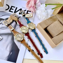 Burberry The City Haymarket |Nữ Giới |Vàng Gold |Dây Da Xanh Dương |Máy Pin (Quartz) |Size 34mm