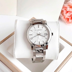 Burberry The City |Nữ Giới |Mặt Trắng |Dây Kim Loại Silver |Máy Pin (Quartz) |Size 34mm