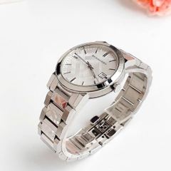 Burberry The City |Nữ Giới |Mặt Trắng |Dây Kim Loại Silver |Máy Pin (Quartz) |Size 34mm