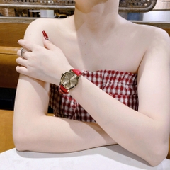 Burberry The City |Nữ Giới |Vàng Gold |Dây Da Đỏ |Máy Pin (Quartz) |Size 34mm