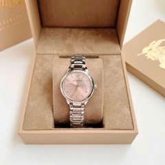 Burberry The Classic Round |Nữ Giới |Mặt Hồng |Dây Kim Loại Silver |Máy Pin (Quartz) |Size 32mm
