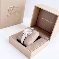 Burberry The Classic Round |Nữ Giới |Silver |Dây Da Trắng |Máy Pin (Quartz) |Size 32mm