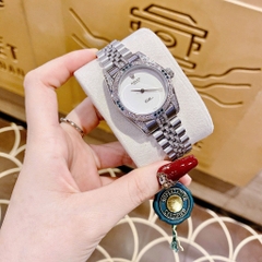 Rolex Cellini |Nữ Giới |Mặt Tròn Trắng |Đính Đá |Dây Kim Loại Silver |Máy Pin (Máy Quartz) |Size 34mm